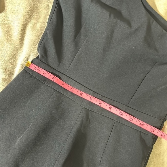 Zara Black One Shoulder Balloon Sleeve Jumpsuit NWT Size M Back Zip Chic - Picture 8 of 11